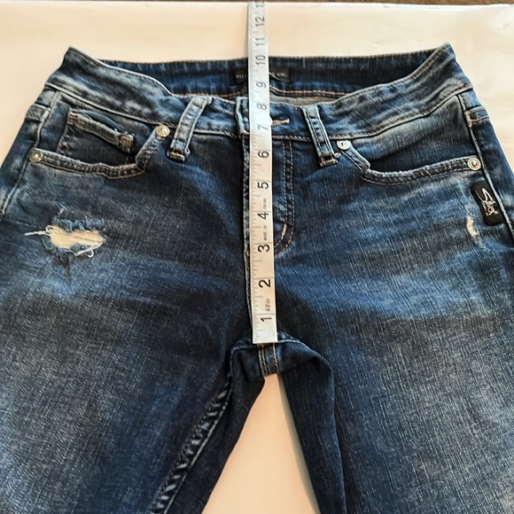 Silver Jeans Suki Skinny Crop Mid Rise Size 25 - Picture 6 of 16